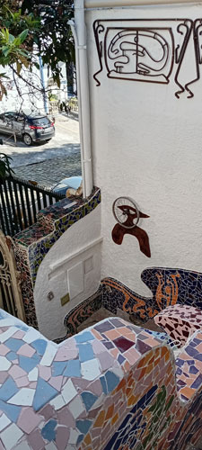 Formas mosaico da escada